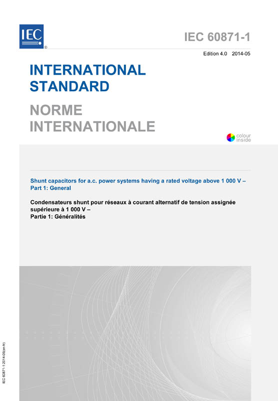 Cover IEC 60871-1:2014